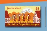 K 100. výročí turistických ubytoven v Německu (jugendherberge.de) vyjde dokonce poštovní známka
